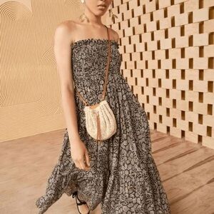 Ulla Johnson Lucca Coverup in Smoky Quartz Maxi Dress